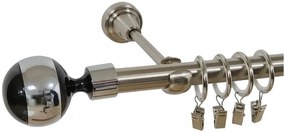 Galerie simpla KULA NEGRU /19 - inox (Alege marime: 140 cm)