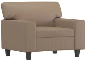 Canapea de o persoana, cappuccino, 60 cm, piele ecologica Cappuccino, 94 x 77 x 80 cm