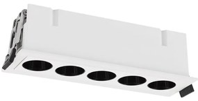 Corp incastrabil cu 5 spoturi LED BLAU alb