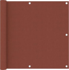 vidaXL Paravan de balcon, teracotă, 90x500 cm, țesătură Oxford