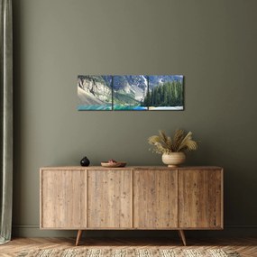 Tablou - Moraine Lake (cu ceas) (90x30 cm)