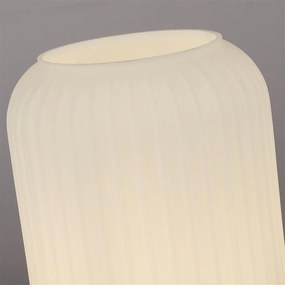 Veioza, Lampa de masa din sticla alba Pearl