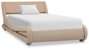 Cadru de pat, cappuccino, 100 x 200 cm, piele ecologica Cappuccino, 100 x 200 cm