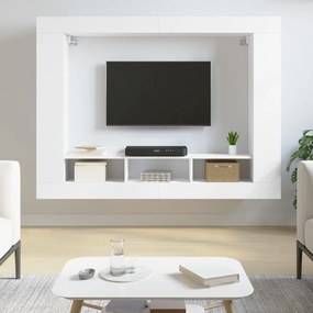 833722 vidaXL Comodă TV, alb, 152x22x113 cm, lemn prelucrat