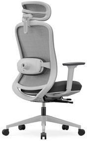 SYNO-HG Scaun ergonomic, suport lombar cu Masaj, sezut translatabil, cotiere 3D, tetiera 2D, Mesh/textil, Gri