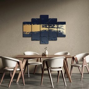Tablou - Albastru și aur abstracție N⁰2 (150x105 cm)