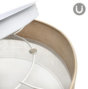 Plafonieră LED SIRJA WOOD LED/20W/230V d. 35 cm alb/stejar