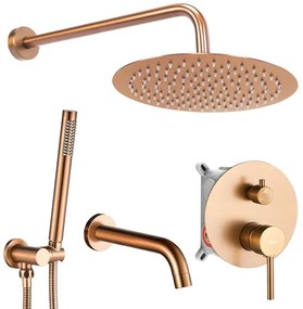 Set de dus incastrat Rea Lungo cupru periat cu BOX