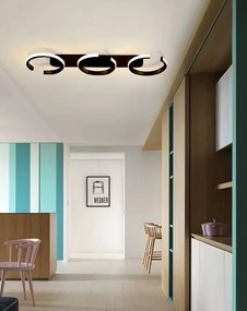 Lustra cu telecomanda, lumina calda, rece si neutra, Negru, 30×2w