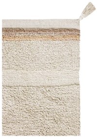 Covor crem lavabil/țesut manual din bumbac 140x200 cm Bloom Natural – Lorena Canals