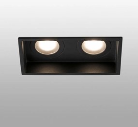 Rama Spot incastrabil tavan baie IP44 HYDE SQ 2L negru