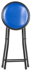 Taburet pliant Malaga, albastru, 30x30x45 cm