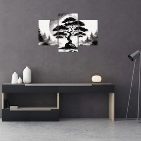 Tablou – Bonsai alb-negru (90x60 cm)