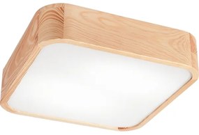 Plafonieră OAK SQUARE 2xE27/15W/230V 35x35 cm stejar