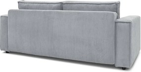 Canapea extensibilă din reiat Bobochic Paris Nihad, 245 cm, gri deschis