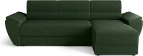 Coltar extensibil reversibil TAVERO 251x140 cm, verde inchis