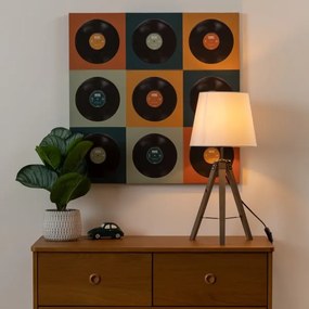 Lampă de masă Atmosphera RUNO 1xE27/25W/230V lemn/alb