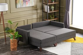 Canapea extensibilă de colț Bella Mini Corner Sofa Left - Anthracite