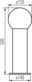 Kanlux 46083 - Lampă de exterior STONO 1xE27/15W/230V 50 cm IP65 antracit