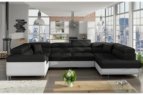 Expedo Canapea extensibilă în formă de U EMILIA, 340x90x202, sawana 14/soft 17, colţ dreapta