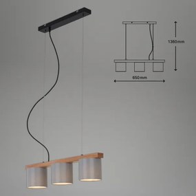 Lustră pe cablu RHON 3xE14/25W/230V Briloner