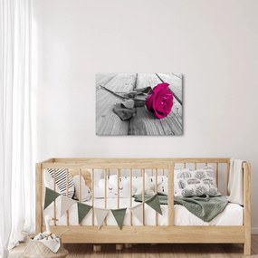 Tablou - Trandafir roz (70x50 cm)