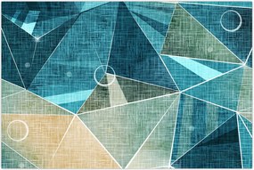 Tablou - Abstract turcoaz (90x60 cm)