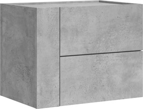 vidaXL Noptieră de perete, gri beton, 45x30x35 cm
