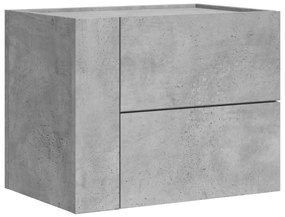 848331 vidaXL Noptieră de perete, gri beton, 45x30x35 cm