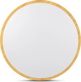 Plafoniera LED Erste Woody 45W 50cm, Design Modern Aspect Lemn, 3CCT 3000K-6000K, Corp Iluminat Elegant pentru Living, Dormitor, Eficienta 500mm