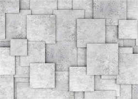 Tablou pe sticlă - Abstracție cu faianță de beton (70x50 cm)