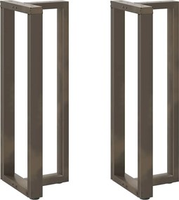 vidaXL Picioare de masă de bar în formă de T, 2 buc., negru, 50x35x(110-111) cm, oțel