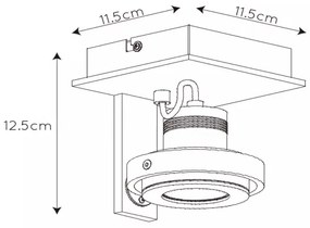 Spot LED dimabil LANDA 1xGU10/5W/230V Lucide 17906/06/12