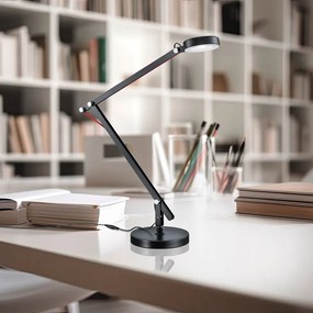 Veioză neagră LED cu structură flexibilă (înălțime 90 cm) Amsterdam – Trio