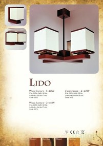 Aplica de perete rustica fabricata manual din lemn Lido WOOD-LI-AP2