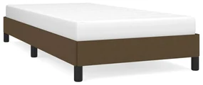 346691 vidaXL Cadru de pat fără saltea, maro închis, 90x200 cm, textil