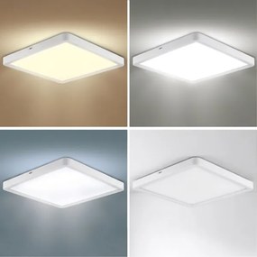 BRILAGI - Plafonieră LED reglabilă ESTELA SQUARE, 36 W, 230 V, 31 x 31 cm, alb + telecomandă