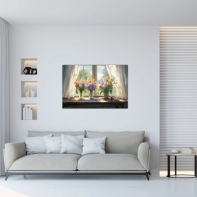 Tablou - Buchet la fereastră (90x60 cm)