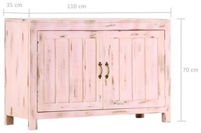 Servanta, roz deschis, 110 x 35 x 70 cm, lemn masiv de mango 1, Roz deschis