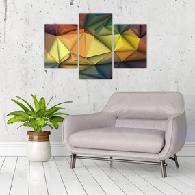 Tablou - Abstracție 3D poligonală (90x60 cm)