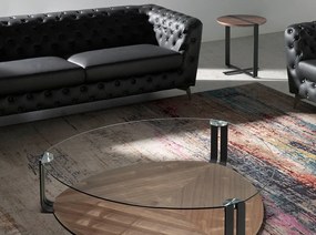 Masuta laterala eleganta design LUX Walnut AC 2054-MH1903B-NOGAL