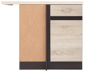 Dulap inferior de bucătărie, de colț Junona line DNW/100/82/L (Stejar sonoma + Wenge). 742471
