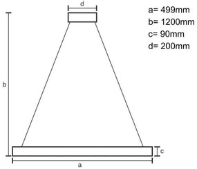 Lustră LED dimabilă pe cablu LED/80W/230V 3000-6500K negru + telecomandă