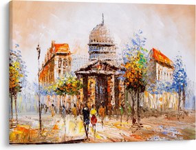 Tablou - Monument de oraș pictat (70x50 cm)