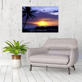 Tablou cu apus de soare deasupra mării (70x50 cm)