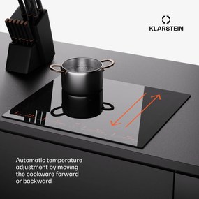 Klarstein Masterzone 60 Flex, plită cu inducție, max. 9600 W, încorporat, 4 zone Flex, tehnologie ThermoBoost, Smart Flex