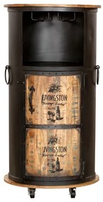 Dulap vinotecă negru din metal număr sticle 9, 60x115 cm Luni – Interia Home &amp; Living