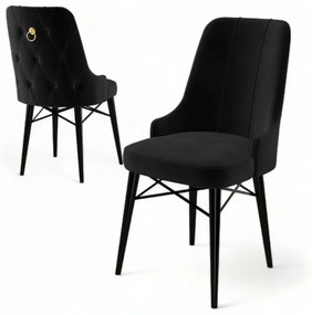 Set de scaune de sufragerie Pare Black, 6 buc., 6 buc.