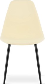 OFERTA Scaun crem OSAKA cu picioare negre II. calitate