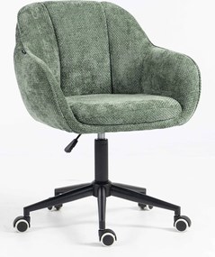 HR2055K Scaun Verde Salvie Grid Premium cu Bază Neagră